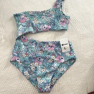 Fused Hawaii one piece bathing suit